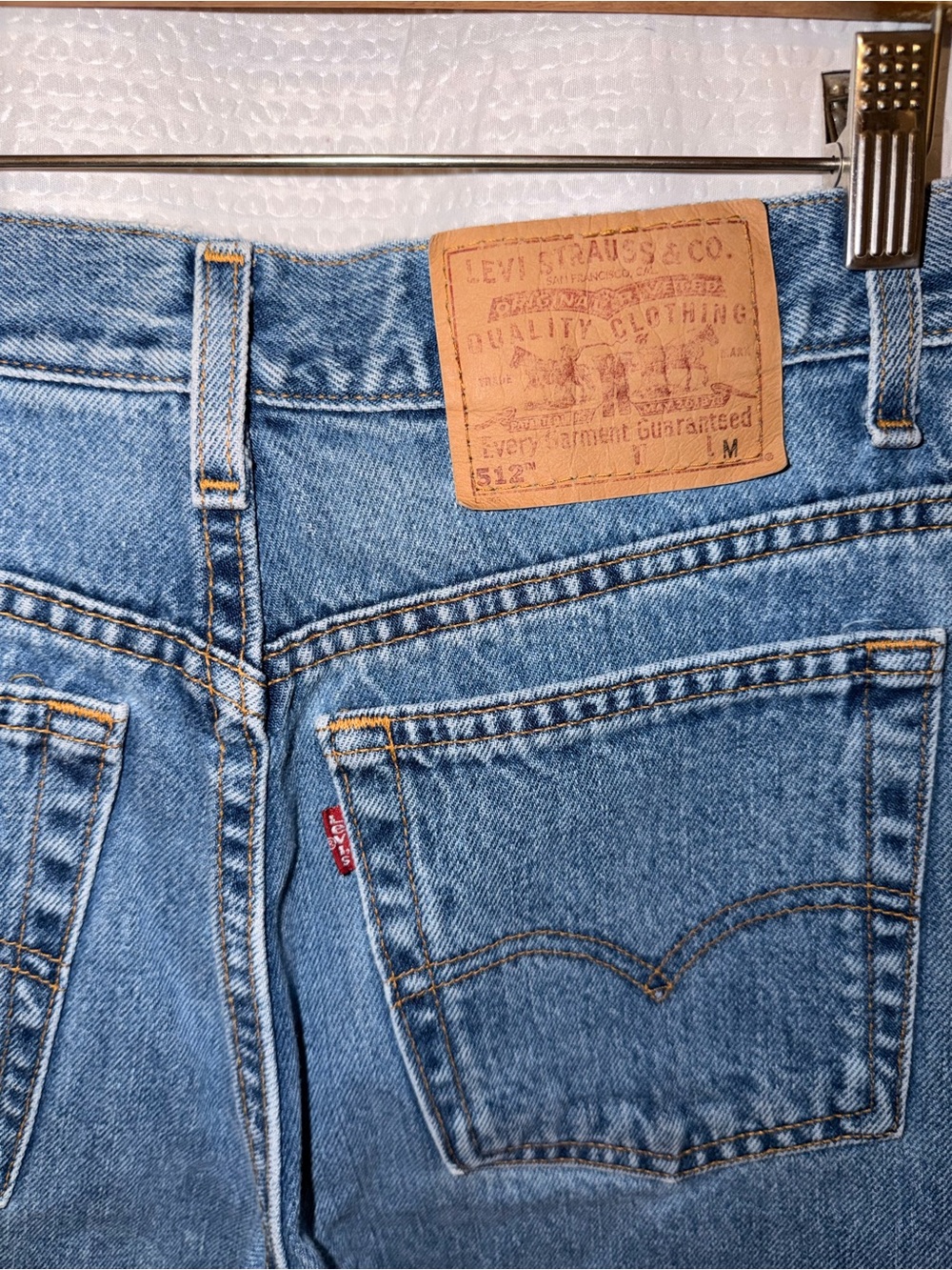 Vintage 90s Levi's 512 Slim Fit Tapered Leg Mom Jeans Made in USA - Misses 8 M - Picture 2 of 10